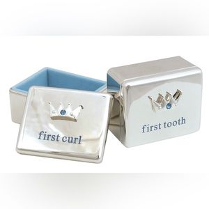 Stephan Baby Silver Plated Little  oy Prince First Tooth First Curl Keepsakes